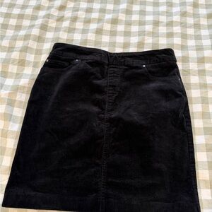 Black Corduroy Skirt